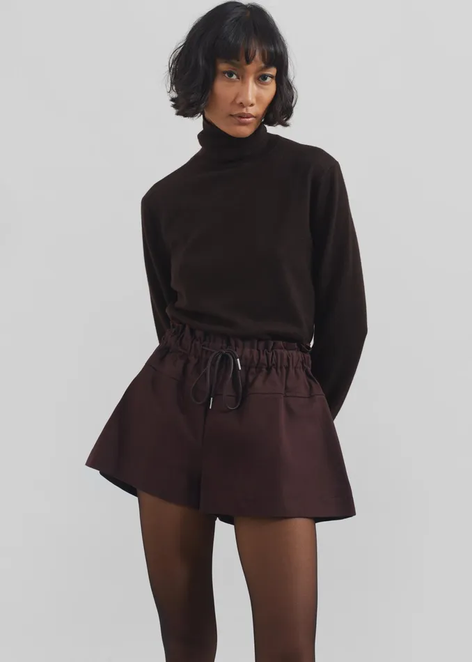 The Frankie Shop Bottoms Pomona Shorts 8211 Burgundy 8211 Women