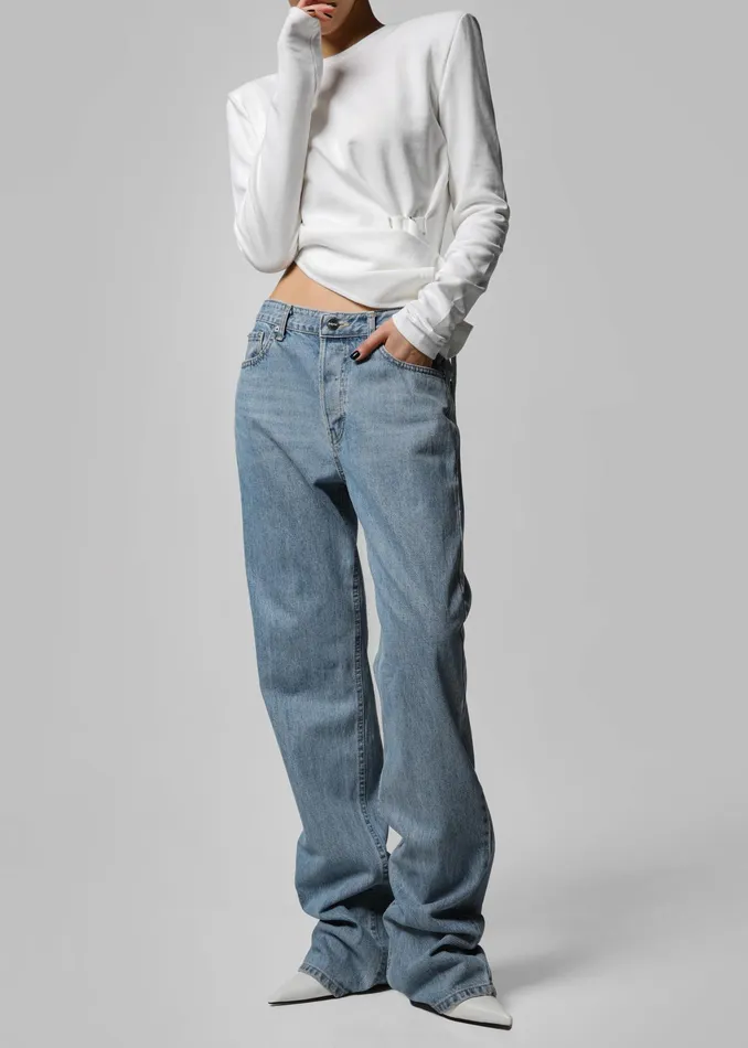 The Frankie Shop Bottoms Susanna Jeans 8211 Light Wash 8211 Women