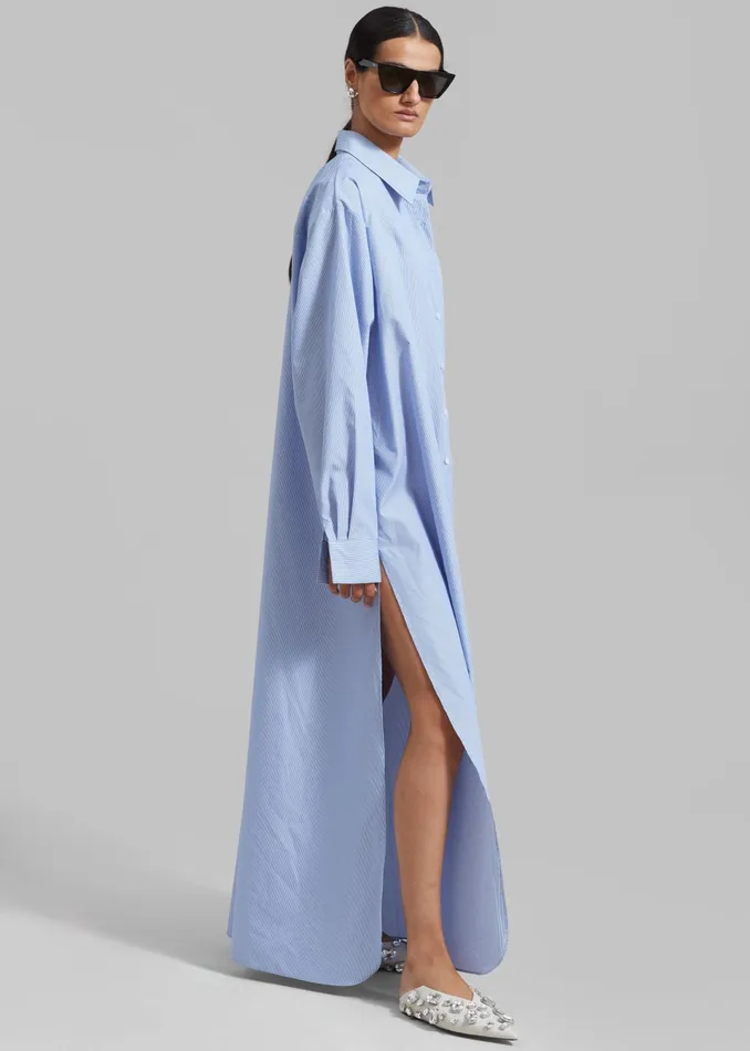 The Frankie Shop Dresses Avery Shirt Dress 8211 Blue Stripe 8211 Women