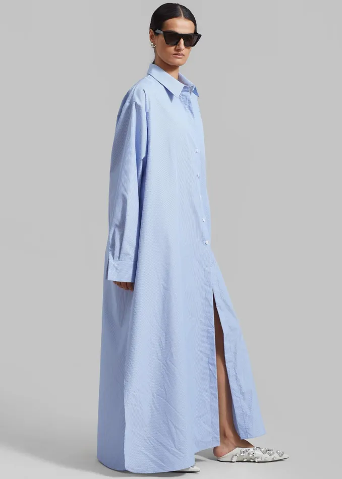 The Frankie Shop Dresses Avery Shirt Dress 8211 Blue Stripe 8211 Women