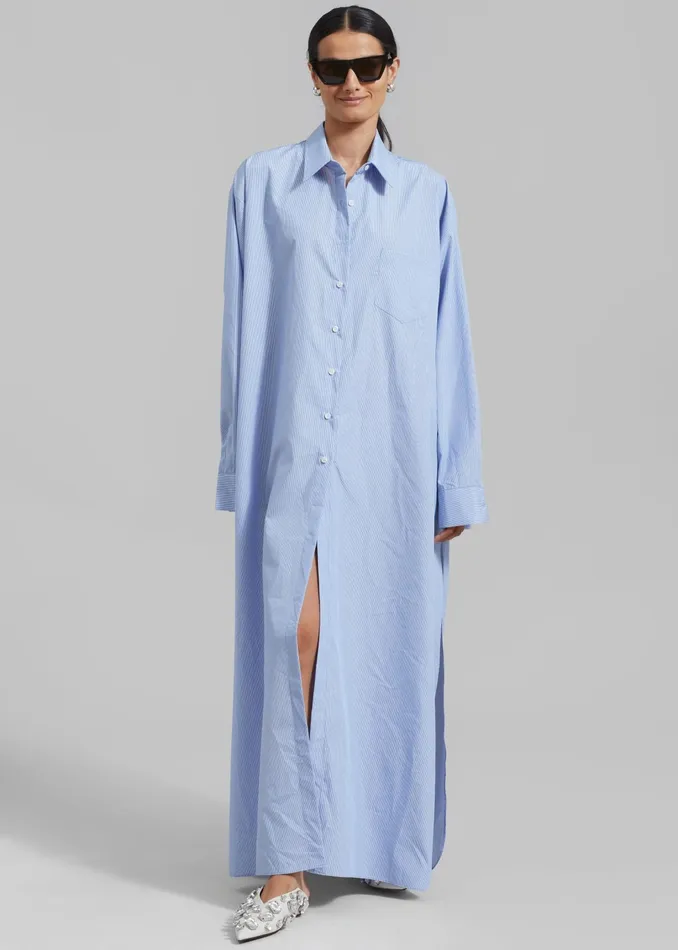 The Frankie Shop Dresses Avery Shirt Dress 8211 Blue Stripe 8211 Women