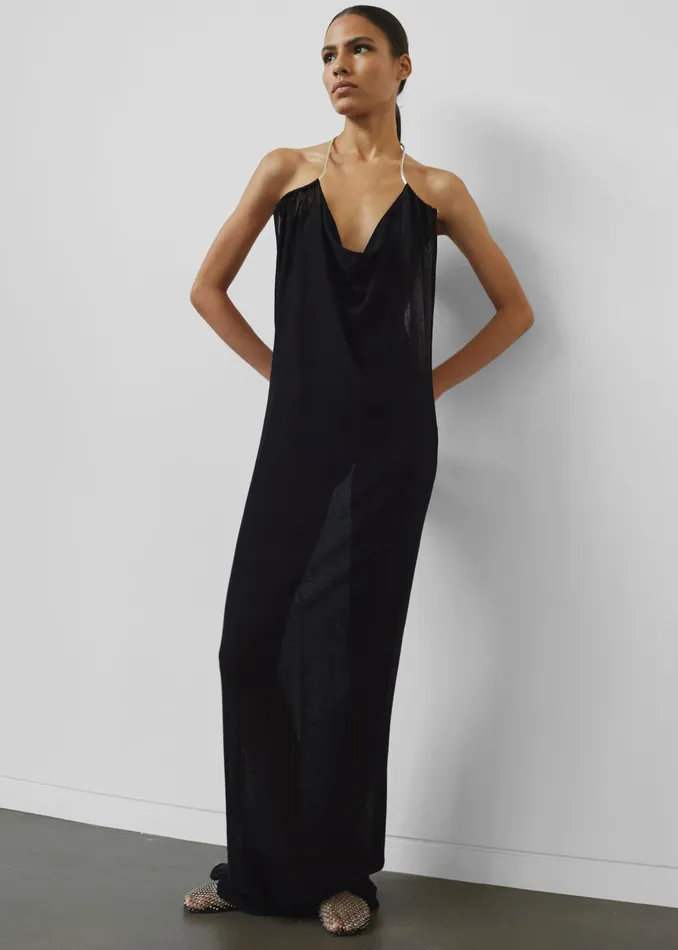The Frankie Shop Dresses Christopher Esber Petra Knit Necklace Dress 8211 Black 8211 Women