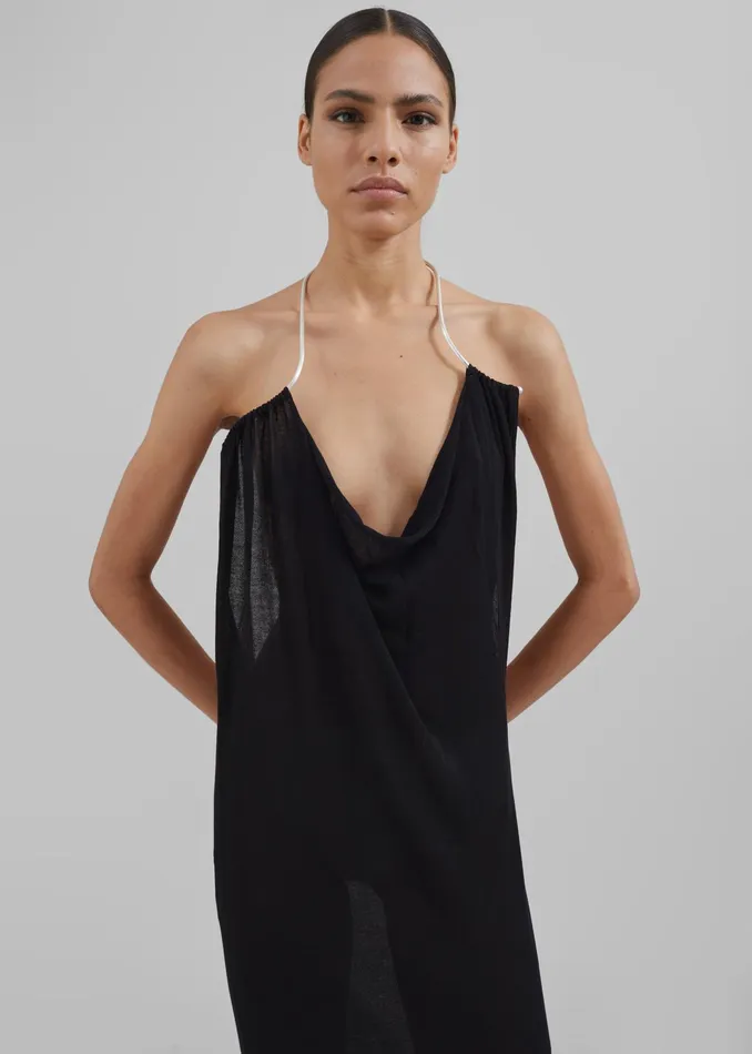 The Frankie Shop Dresses Christopher Esber Petra Knit Necklace Dress 8211 Black 8211 Women