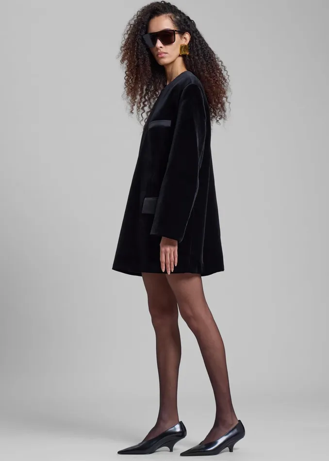 The Frankie Shop Dresses Madison Mini Velvet Dress 8211 Black 8211 Women