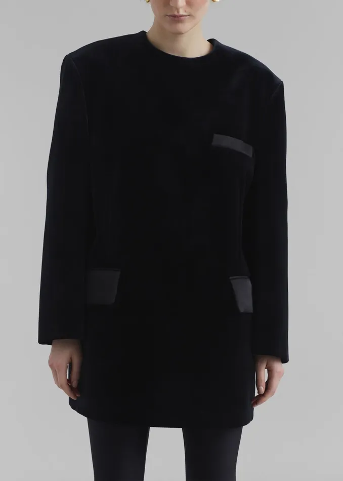 The Frankie Shop Dresses Madison Mini Velvet Dress 8211 Black 8211 Women