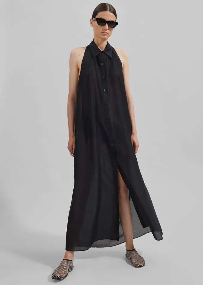 The Frankie Shop Dresses Temi Sheer Halter Dress 8211 Black 8211 Women