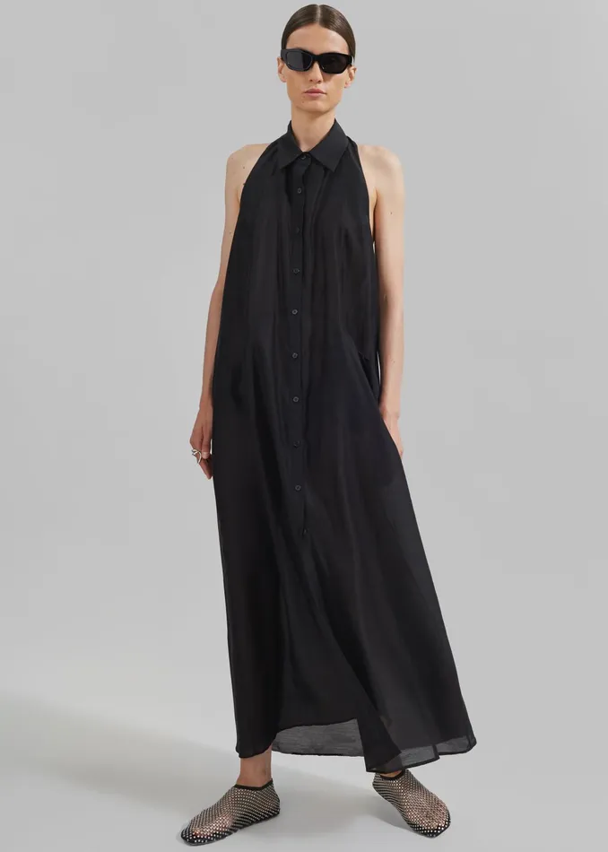 The Frankie Shop Dresses Temi Sheer Halter Dress 8211 Black 8211 Women