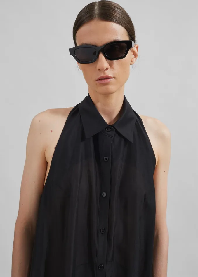 The Frankie Shop Dresses Temi Sheer Halter Dress 8211 Black 8211 Women