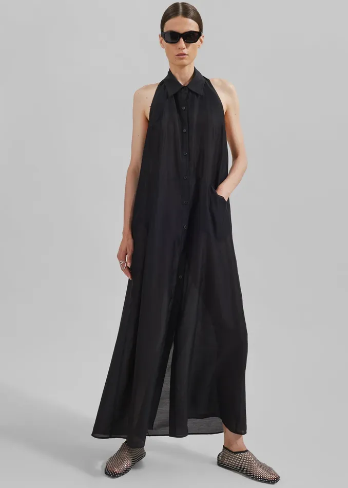 The Frankie Shop Dresses Temi Sheer Halter Dress 8211 Black 8211 Women