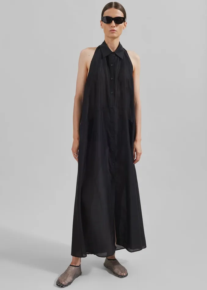 The Frankie Shop Dresses Temi Sheer Halter Dress 8211 Black 8211 Women