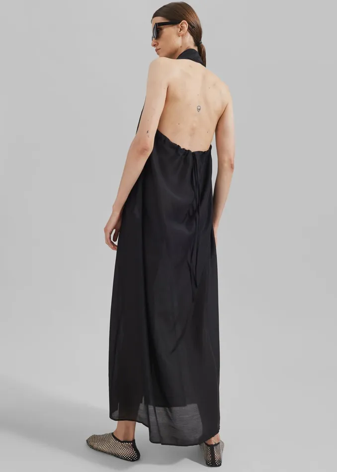 The Frankie Shop Dresses Temi Sheer Halter Dress 8211 Black 8211 Women