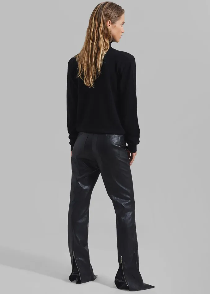 The Frankie Shop Knitwear Ines Thin Padded Turtleneck 8211 Black 8211 Women