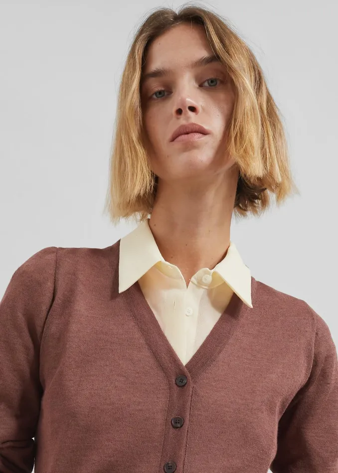 The Frankie Shop Knitwear Kyoto Cardigan 8211 Brown 8211 Women