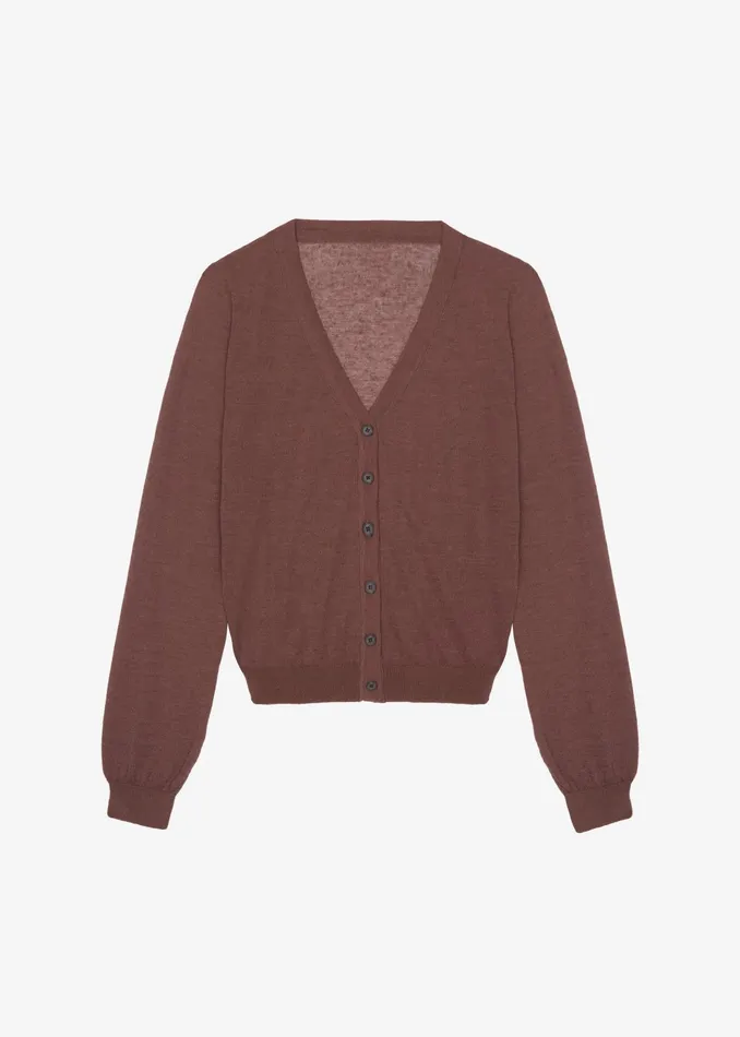 The Frankie Shop Knitwear Kyoto Cardigan 8211 Brown 8211 Women
