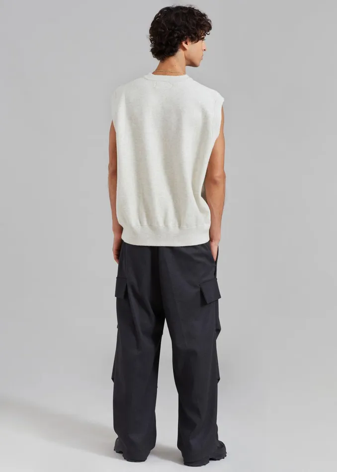 The Frankie Shop Knitwear Owen Knit Vest 8211 Grey Melange 8211 Men