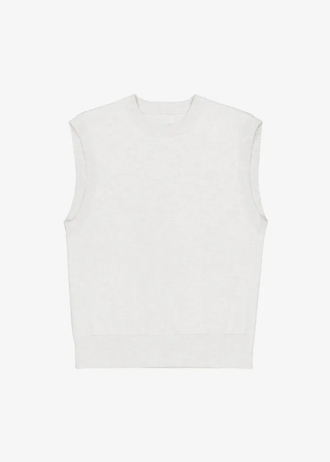 The Frankie Shop Knitwear Owen Knit Vest 8211 Grey Melange 8211 Men