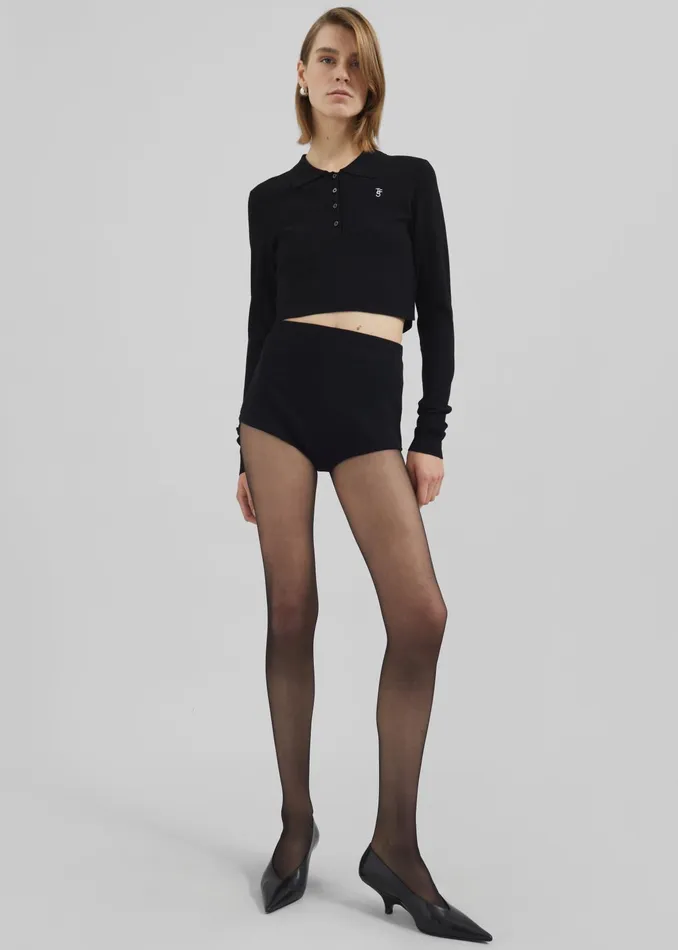 The Frankie Shop Loungewear Alissa Knit Briefs 8211 Black 8211 Women