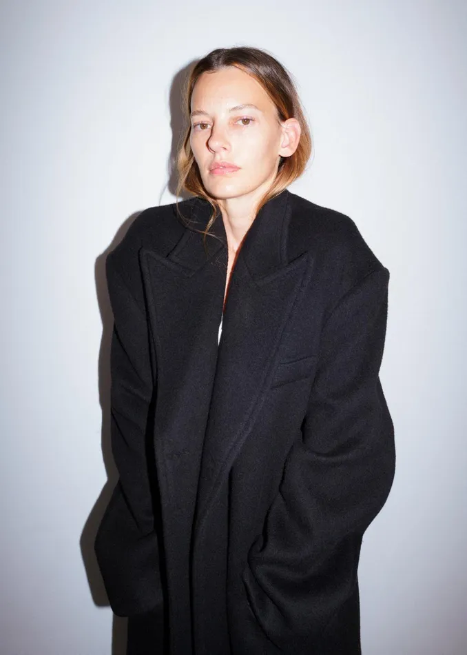 The Frankie Shop Outerwear Anya Oversized Coat 8211 Black 8211 Women