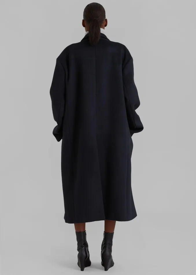 The Frankie Shop Outerwear Anya Oversized Coat 8211 Black 8211 Women