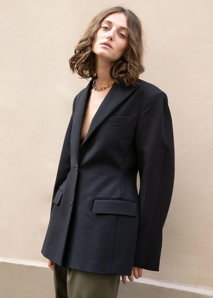 The Frankie Shop Outerwear Colette Hourglass Blazer 8211 Black 8211 Women
