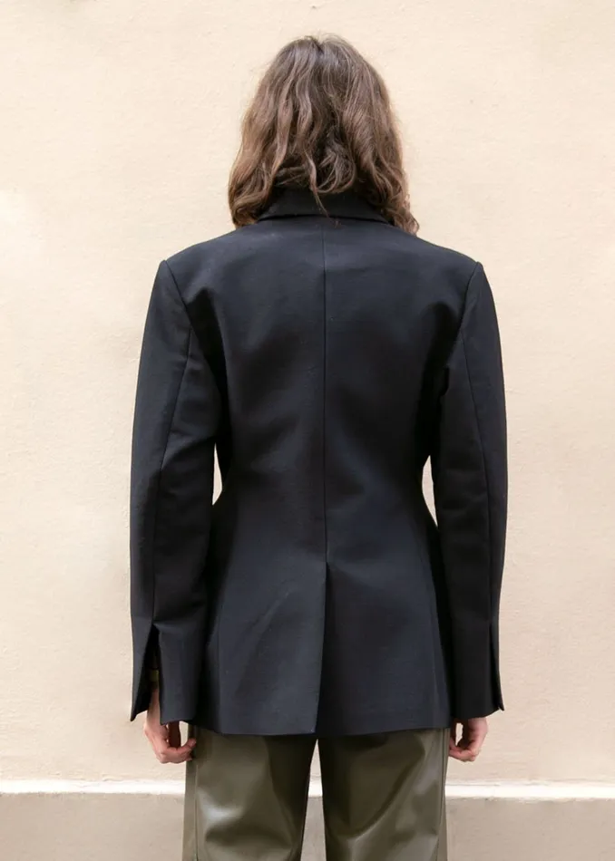 The Frankie Shop Outerwear Colette Hourglass Blazer 8211 Black 8211 Women