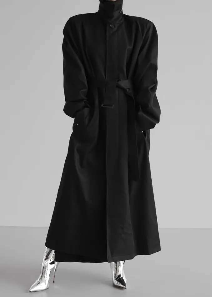 The Frankie Shop Outerwear Decima Trench Coat 8211 Black 8211 Women