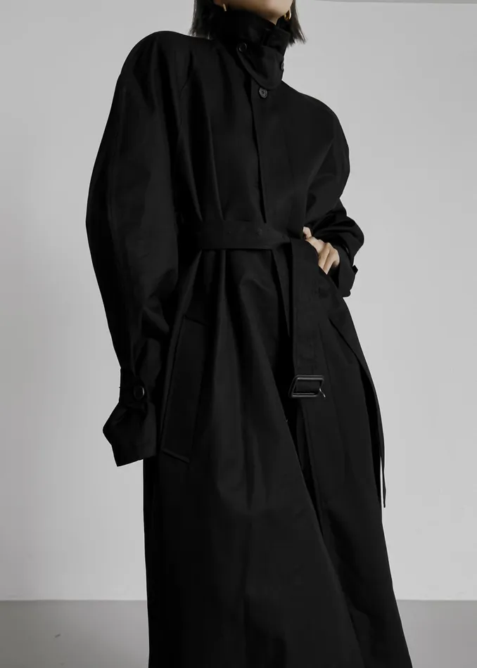 The Frankie Shop Outerwear Decima Trench Coat 8211 Black 8211 Women