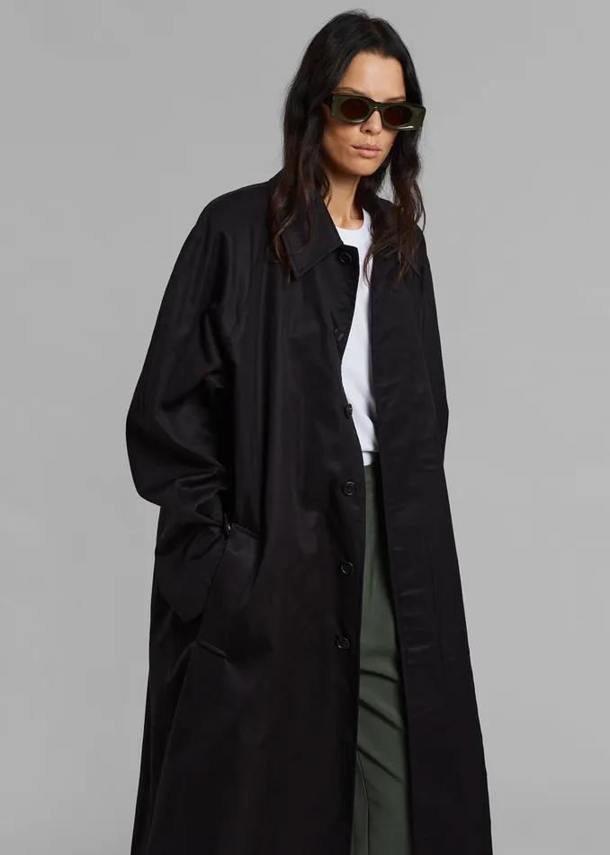 The Frankie Shop Outerwear Decima Trench Coat 8211 Black 8211 Women