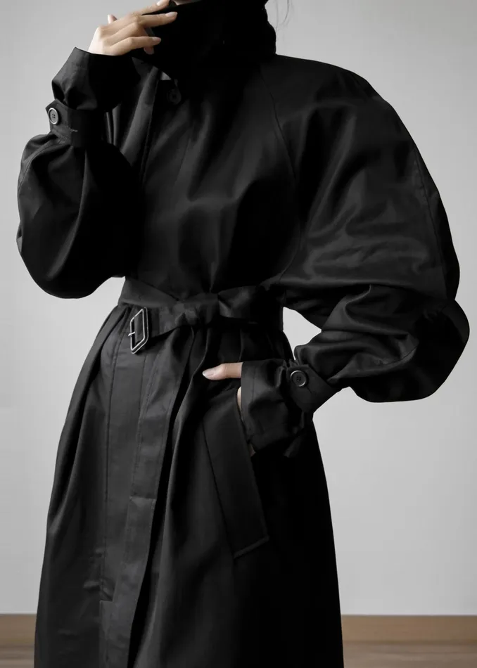 The Frankie Shop Outerwear Decima Trench Coat 8211 Black 8211 Women