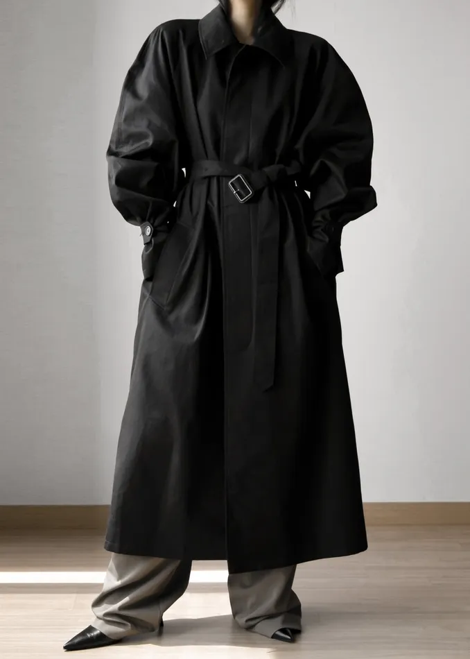 The Frankie Shop Outerwear Decima Trench Coat 8211 Black 8211 Women