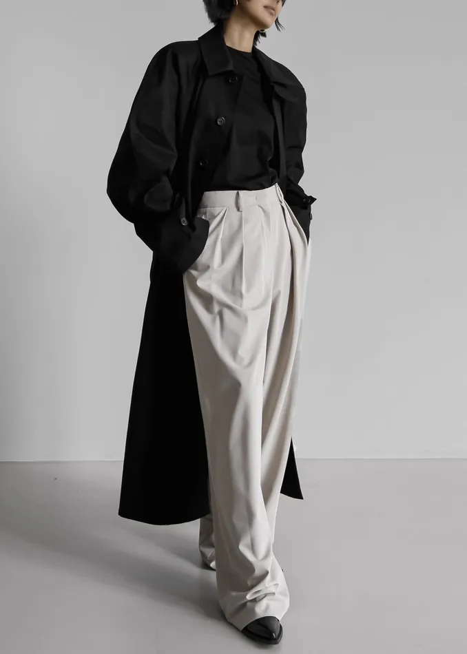 The Frankie Shop Outerwear Decima Trench Coat 8211 Black 8211 Women