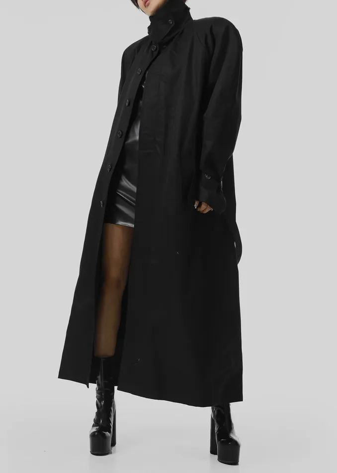 The Frankie Shop Outerwear Decima Trench Coat 8211 Black 8211 Women