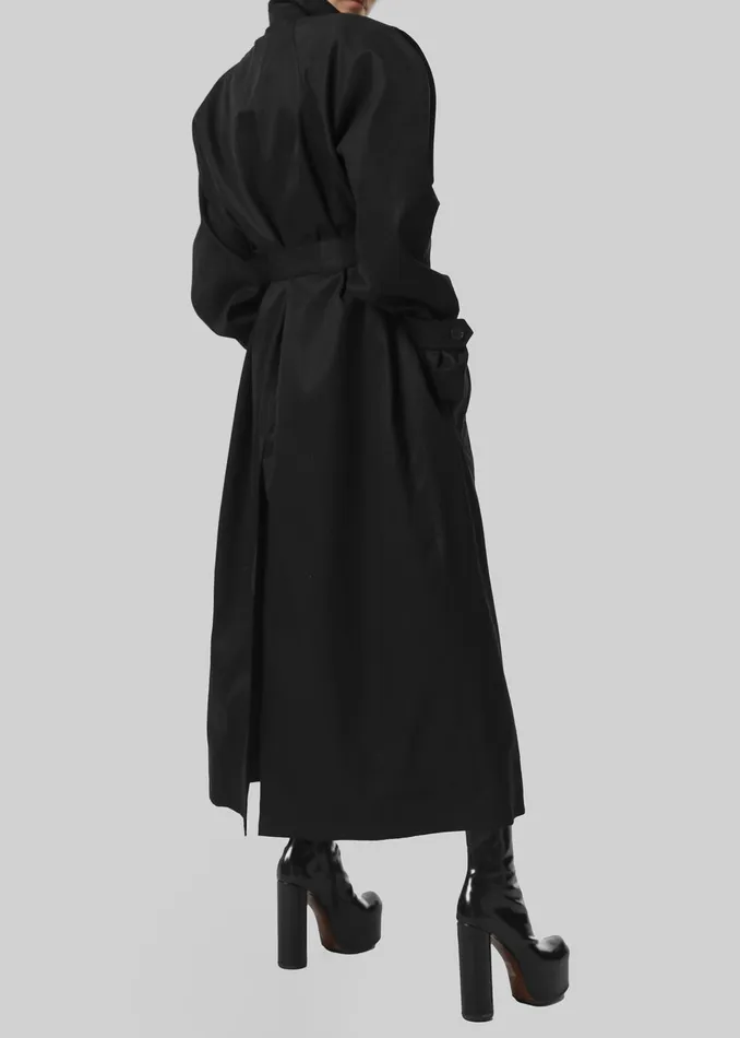 The Frankie Shop Outerwear Decima Trench Coat 8211 Black 8211 Women