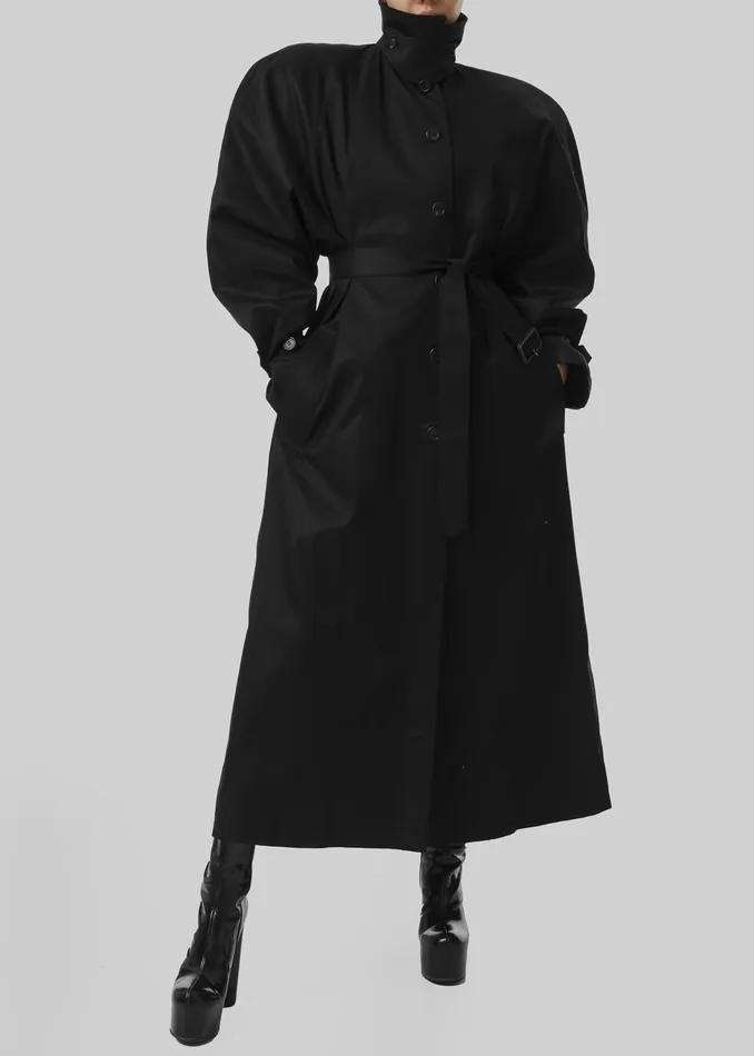The Frankie Shop Outerwear Decima Trench Coat 8211 Black 8211 Women