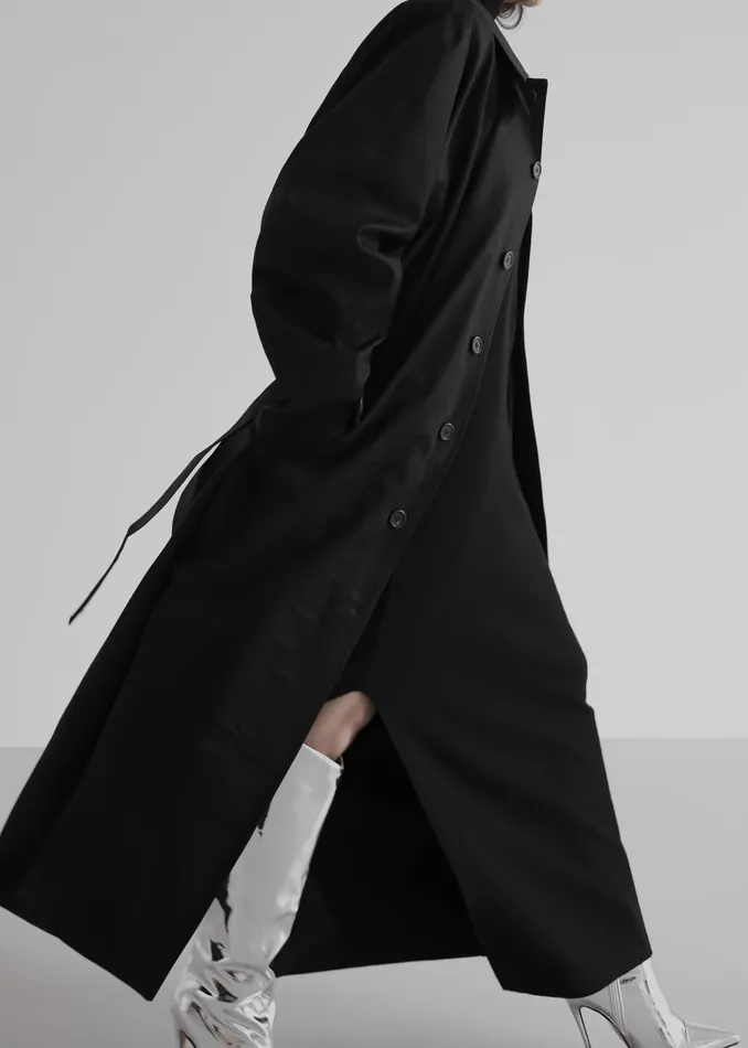 The Frankie Shop Outerwear Decima Trench Coat 8211 Black 8211 Women