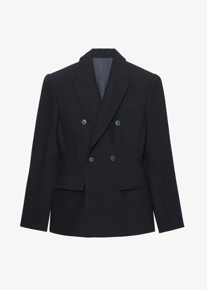 The Frankie Shop Outerwear Dina Double Breasted Blazer 8211 Black 8211 Women