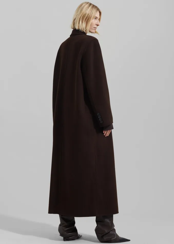 The Frankie Shop Outerwear Gaia Double Breasted Coat 8211 Brown 8211 Women