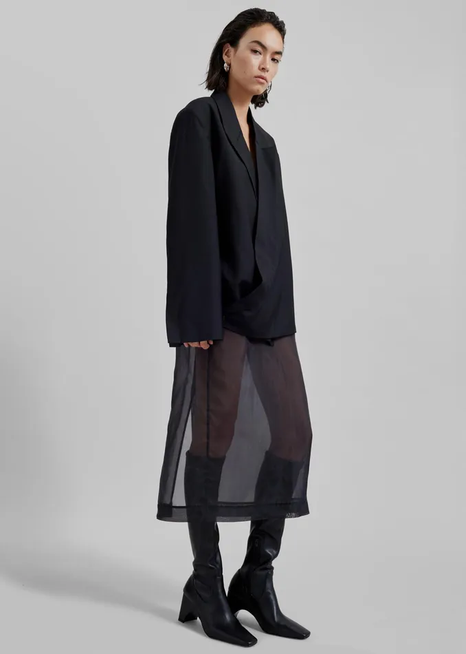 The Frankie Shop Outerwear Geneva Wrap Blazer 8211 Black 8211 Women