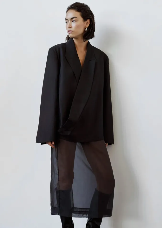 The Frankie Shop Outerwear Geneva Wrap Blazer 8211 Black 8211 Women