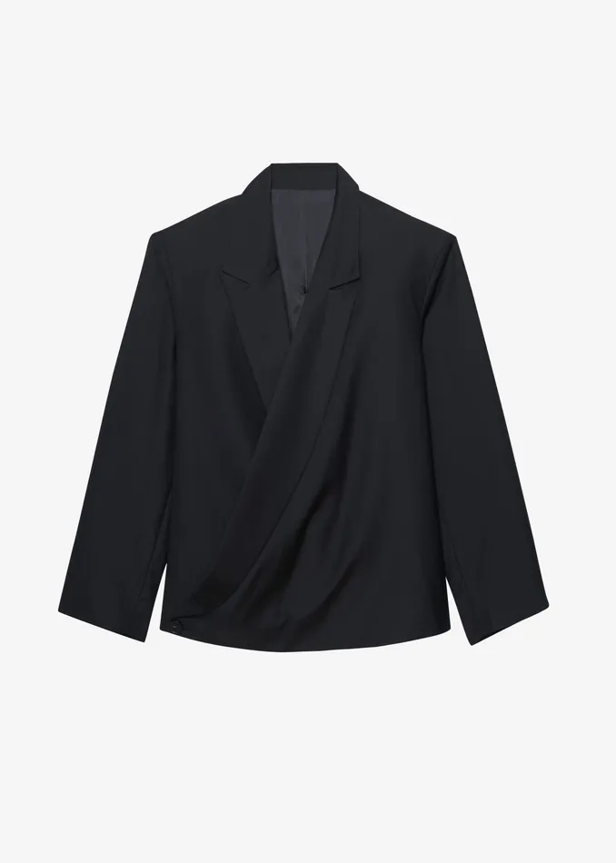 The Frankie Shop Outerwear Geneva Wrap Blazer 8211 Black 8211 Women