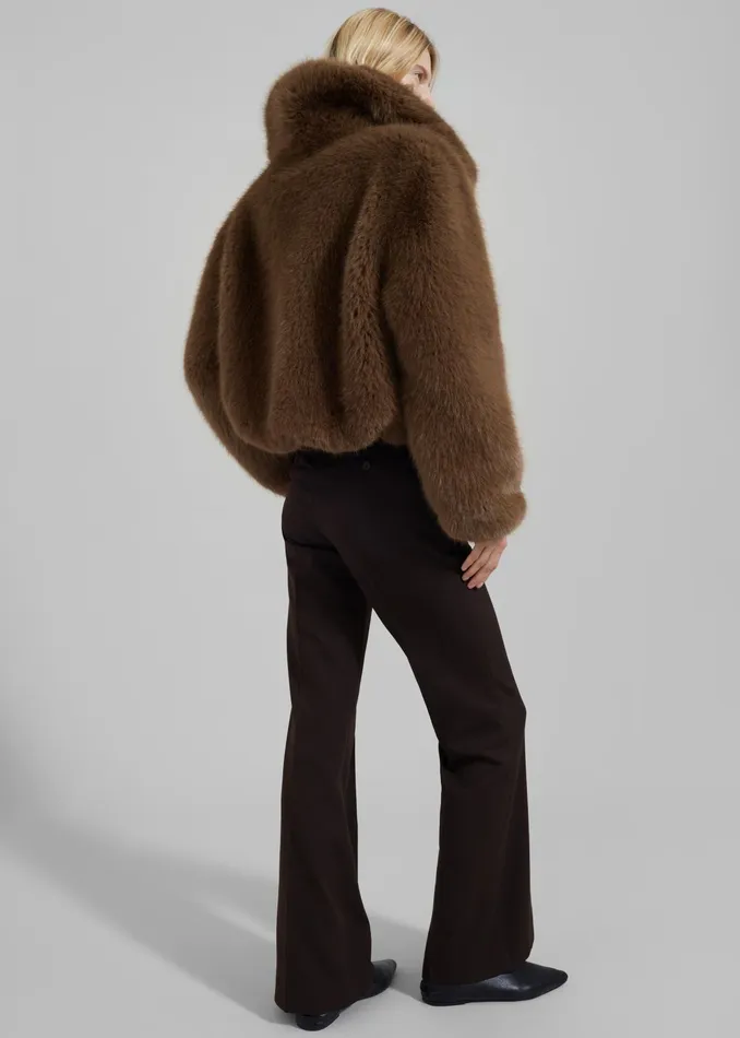 The Frankie Shop Outerwear Hope Faux Fur Jacket 8211 Camel 8211 Women