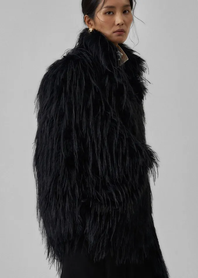 The Frankie Shop Outerwear Hythe Faux Fur Coat 8211 Black 8211 Women