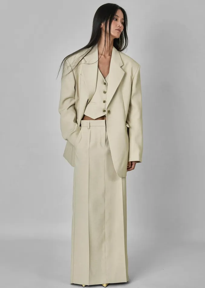 The Frankie Shop Outerwear Indio Blazer 8211 Beige 8211 Women