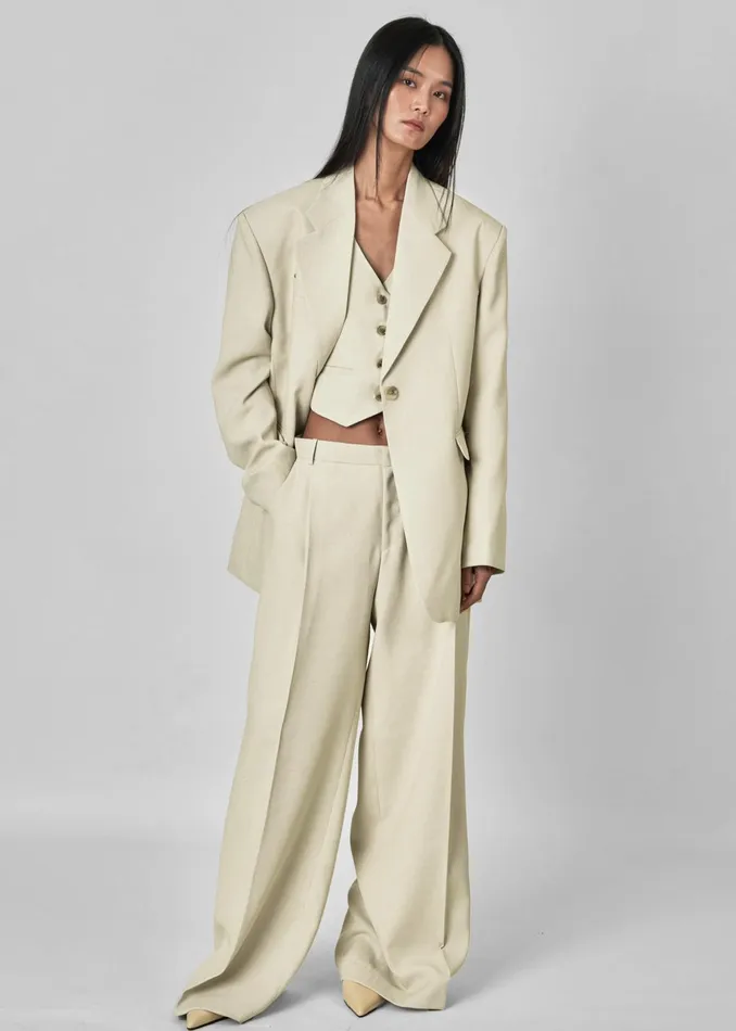 The Frankie Shop Outerwear Indio Blazer 8211 Beige 8211 Women