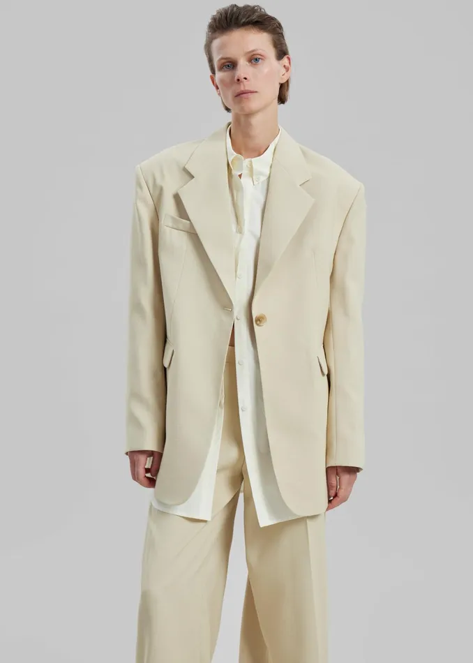 The Frankie Shop Outerwear Indio Blazer 8211 Beige 8211 Women