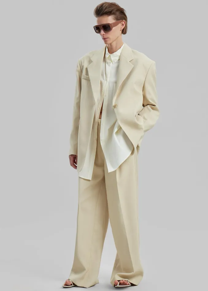 The Frankie Shop Outerwear Indio Blazer 8211 Beige 8211 Women
