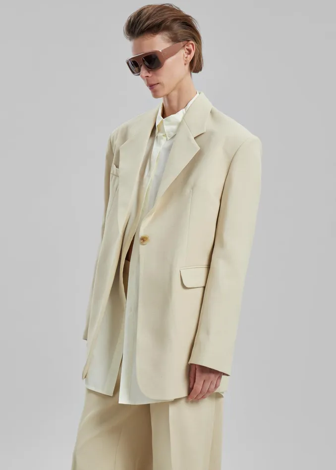 The Frankie Shop Outerwear Indio Blazer 8211 Beige 8211 Women