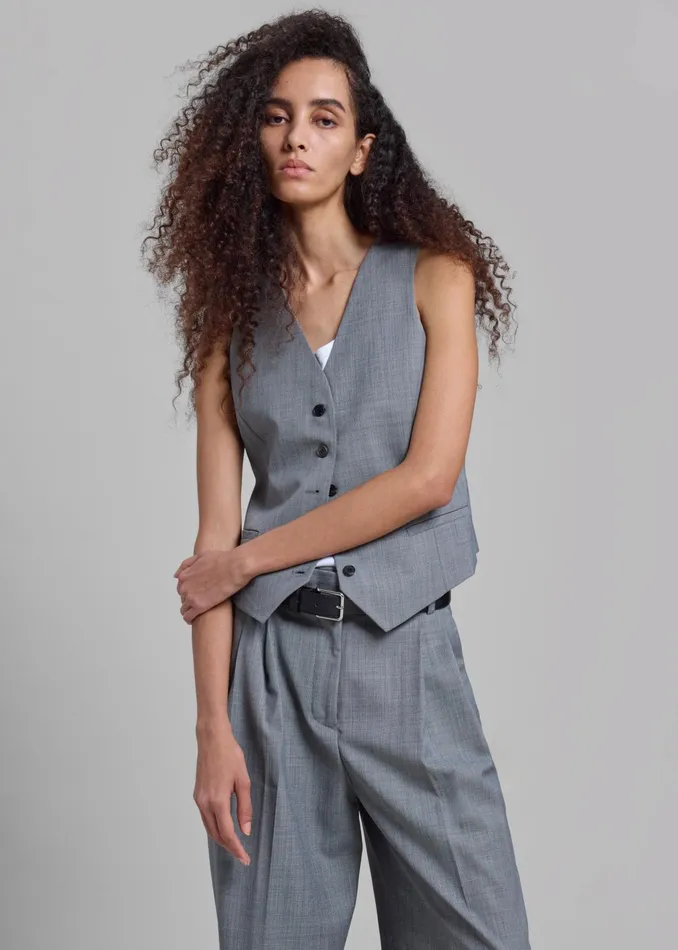 The Frankie Shop Outerwear Jorae Vest 8211 Grey 8211 Women