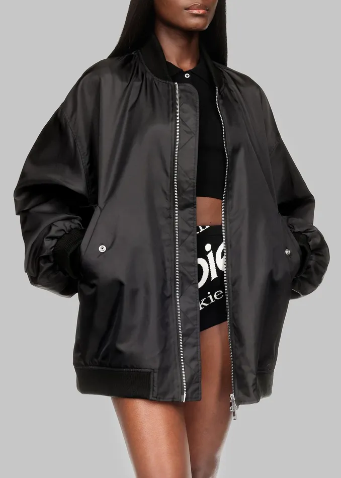 The Frankie Shop Outerwear Lawrence Bomber Jacket X Barbie 8211 Black 8211 MenWomen