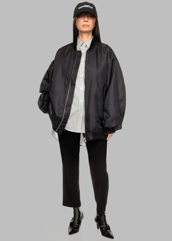 The Frankie Shop Outerwear Lawrence Bomber Jacket X Barbie 8211 Black 8211 MenWomen